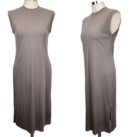 MM Lafleur Dresses & Skirts - MM Lafleur NWT Alina 1.0 T-Shirt Dress M Pebble Gray Pima Cotton Midi Shift
